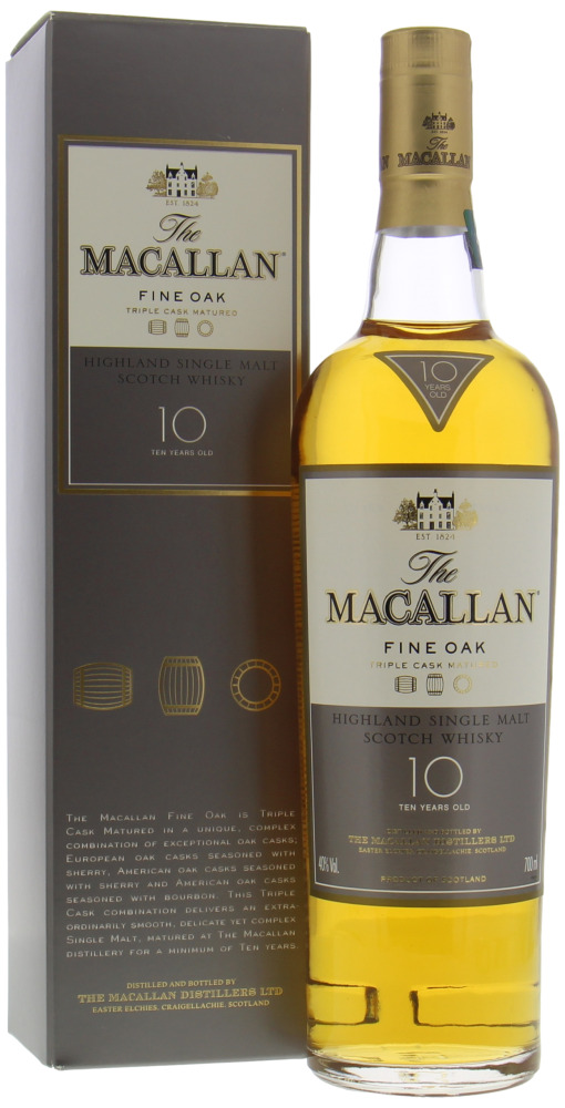 Macallan - 10 Years Old Fine Oak 3 Barrel Label 40% NV