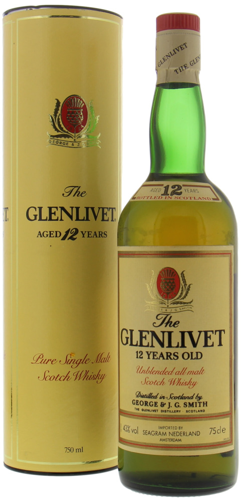 Glenlivet - 12 Unblended All Malt Label 80's 43% NV