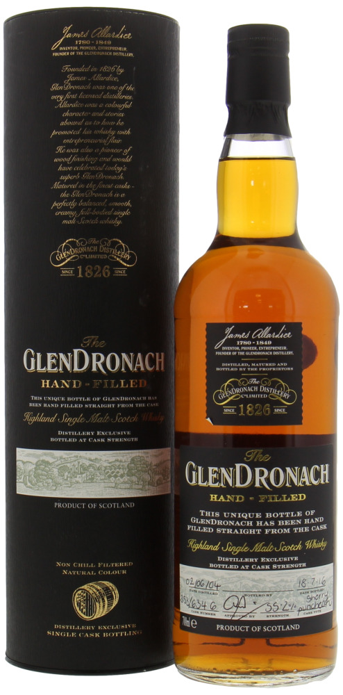 Glendronach - Hand-filled at the distillery Cask 6346 55.2% 2004