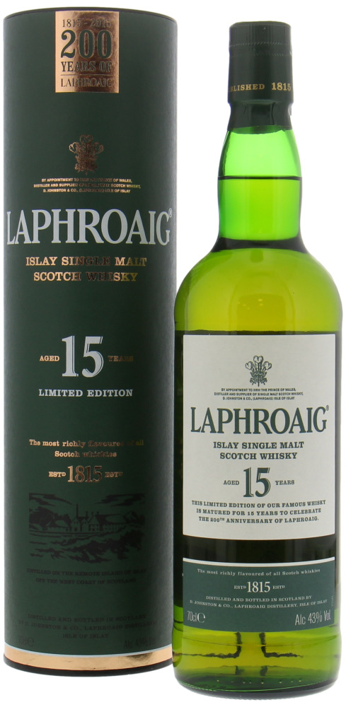 Laphroaig - 15 Years Old The 200th Anniversary of Laphroaig Limited Edition 43% NV