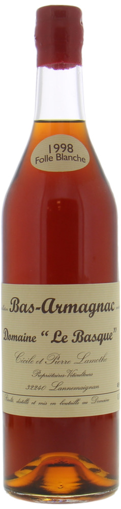 Domaine Le Basque - Folle Blanche Bas-Armagnac 46% 1998