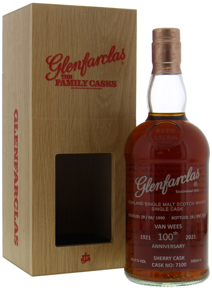 Glenfarclas - 31 Years Old Bottled for van Wees 100th Anniversary Cask 7100 46.9% 1990