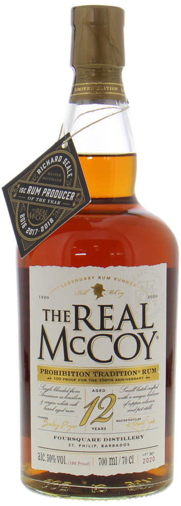Foursquare - 12 Years Old The Real McCoy Prohibition Tradition 50%   NV