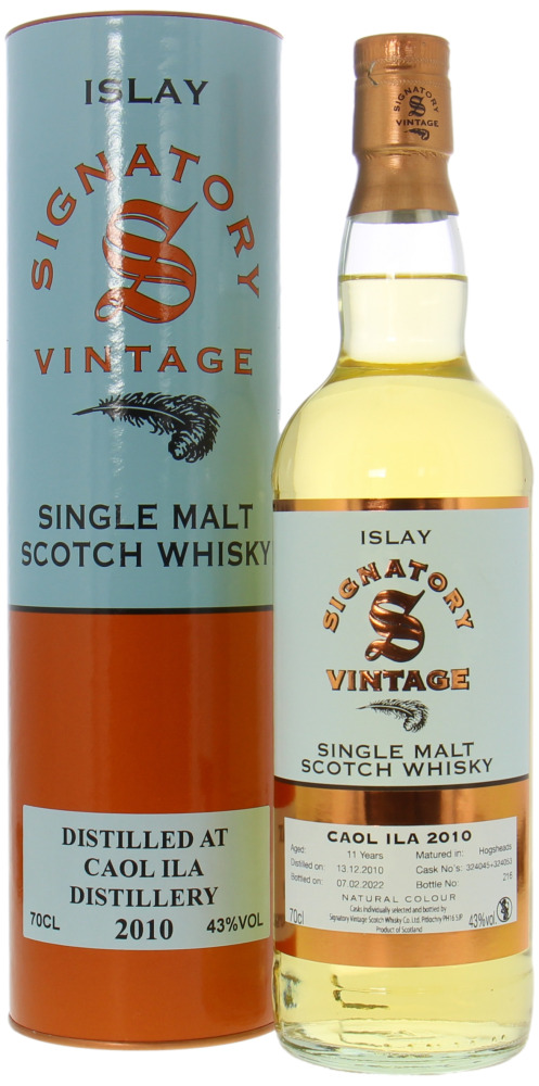 Caol Ila - 11 Years Old Signatory Vintage Collection Cask 324045 & 324053 43% 2010