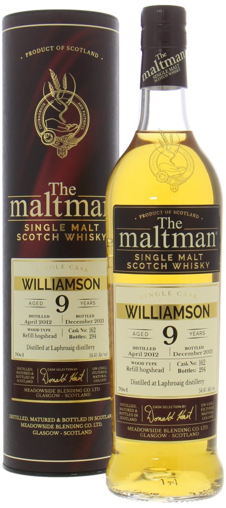 Laphroaig - 9 Years Old Williamson The Maltman Cask 162 54.4% 2012