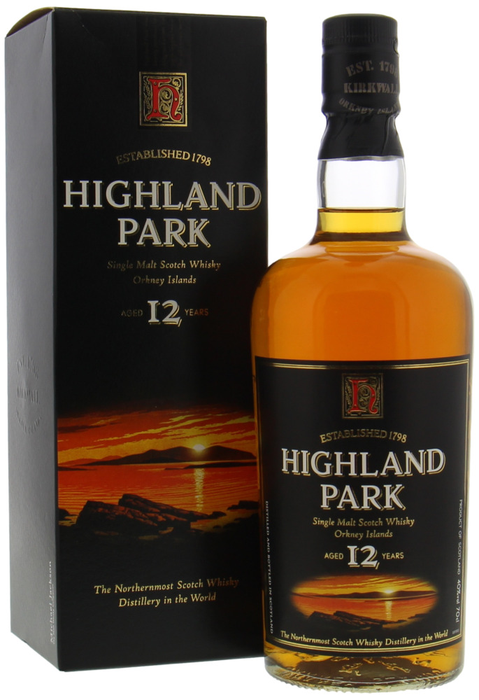 Highland Park - 12 Years Old Dumpy Bottle Sunset Label 40% NV