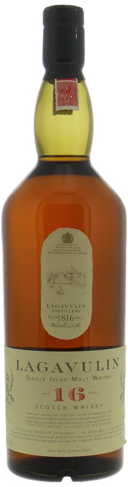 Lagavulin - 16 Years Old White Horse Distillers 1816/ISLA Embossed In Glass 43% NV