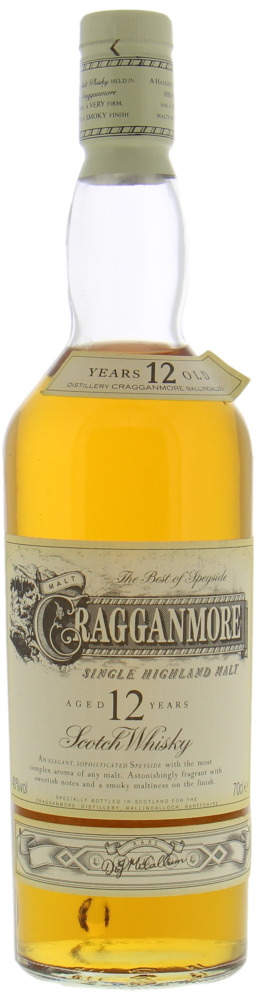 Cragganmore - 12 Years Old two-part label 40% NV