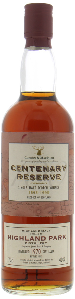 Highland Park - Centenary Reserve Gordon & MacPhail 40% 1970