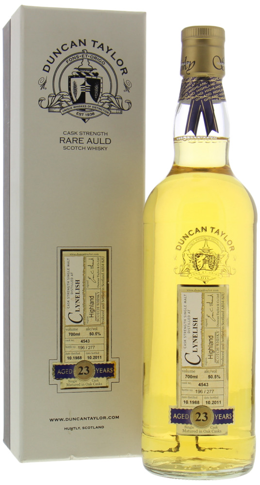 Clynelish - 23 Years Old Rare Auld Duncan Taylor Cask 4543 50.5% 1988